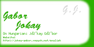 gabor jokay business card